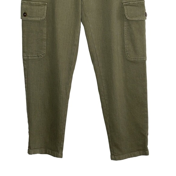 ARITZIA WILFRED FREE MODERN CARGO OLIVE GREEN BUTTON FLY PANTS SIZE 6 - Picture 4 of 11